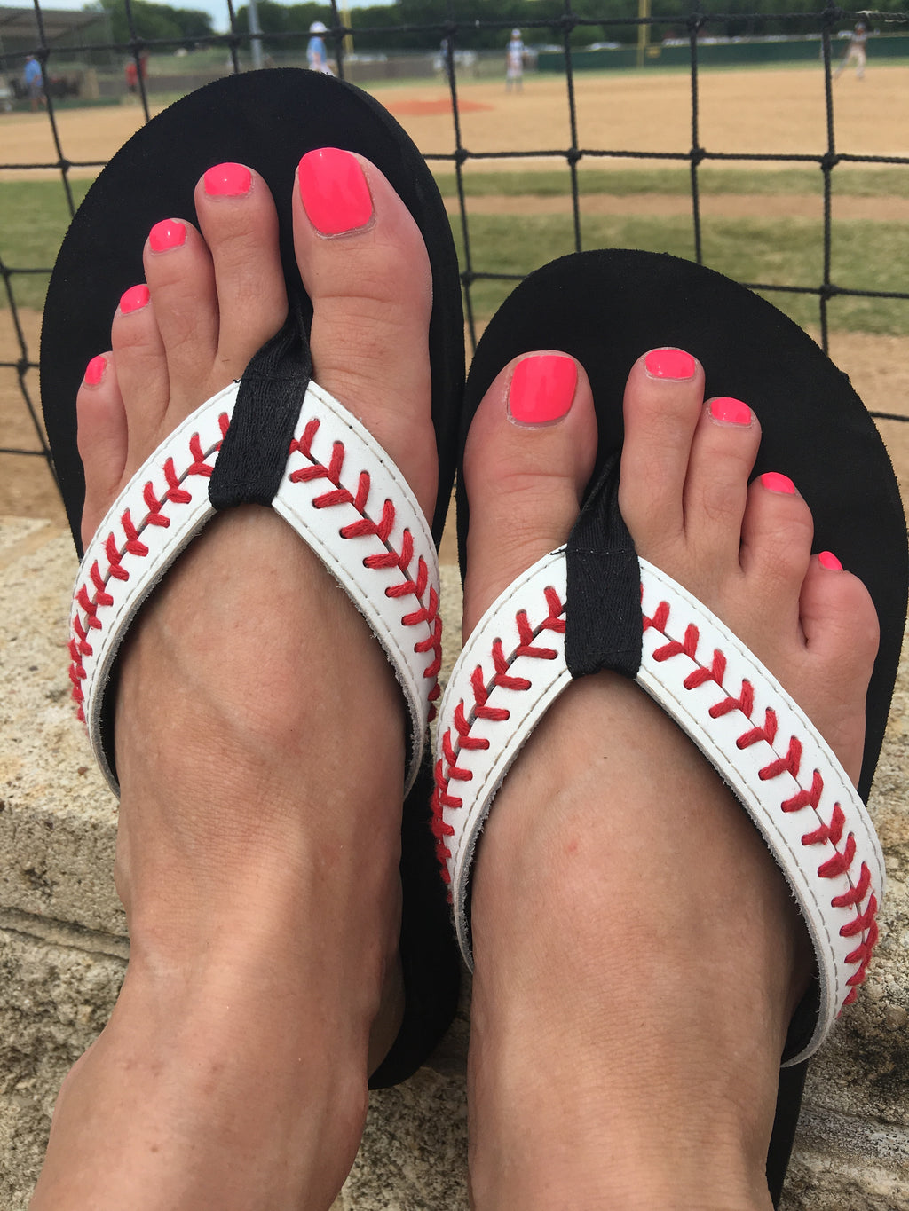 baseball flip flops wholesale