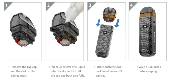 How to refill the SMOK Nord 5 Pod Kit