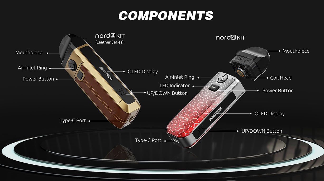 SMOK Nord 4 Regular and Leather Components