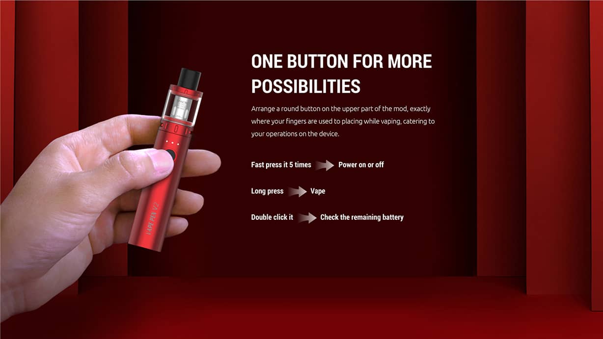 SMOK Vape Pen V2 Kit Single Button Operation