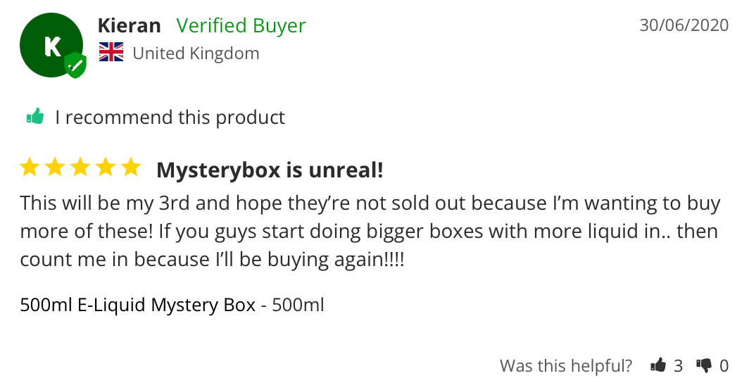 Mystery Box most helpful review as of Feb 2024