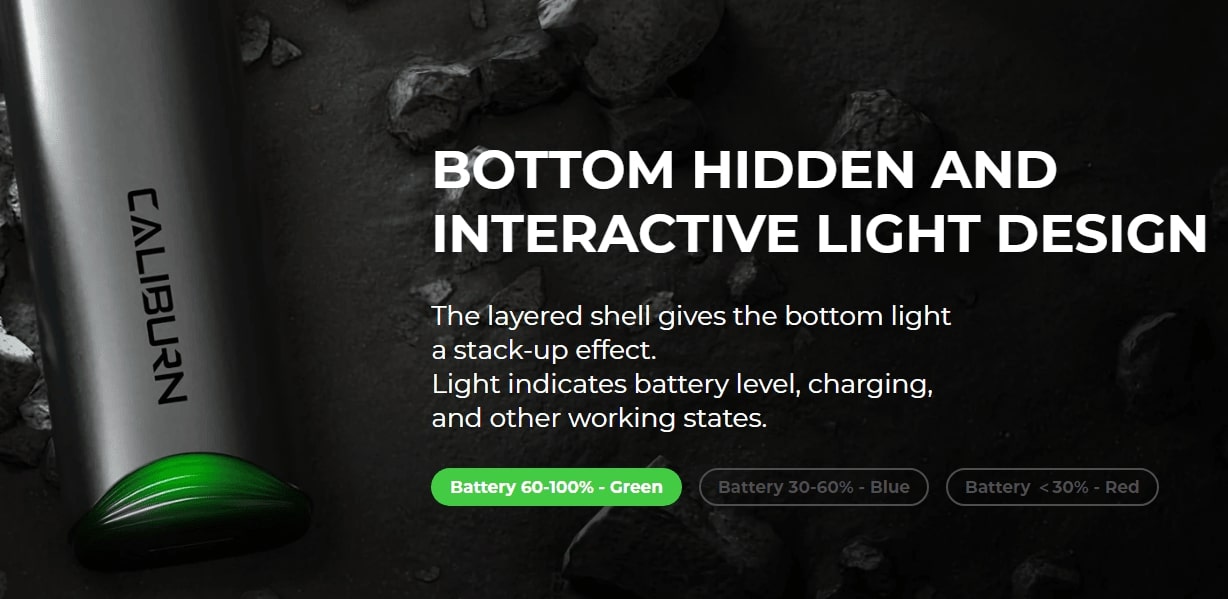 Uwell Caliburn A3 Pod Kit Hidden Interactive Light Design