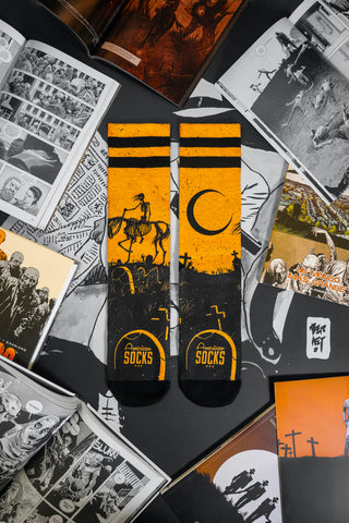 walker socks with images and decoration around