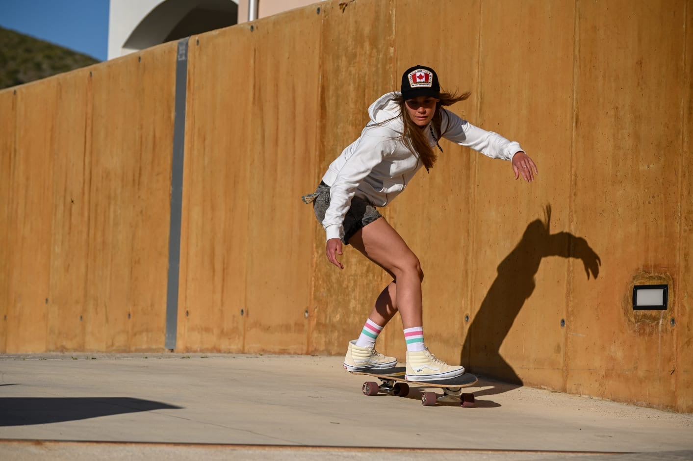 girl skating trick 