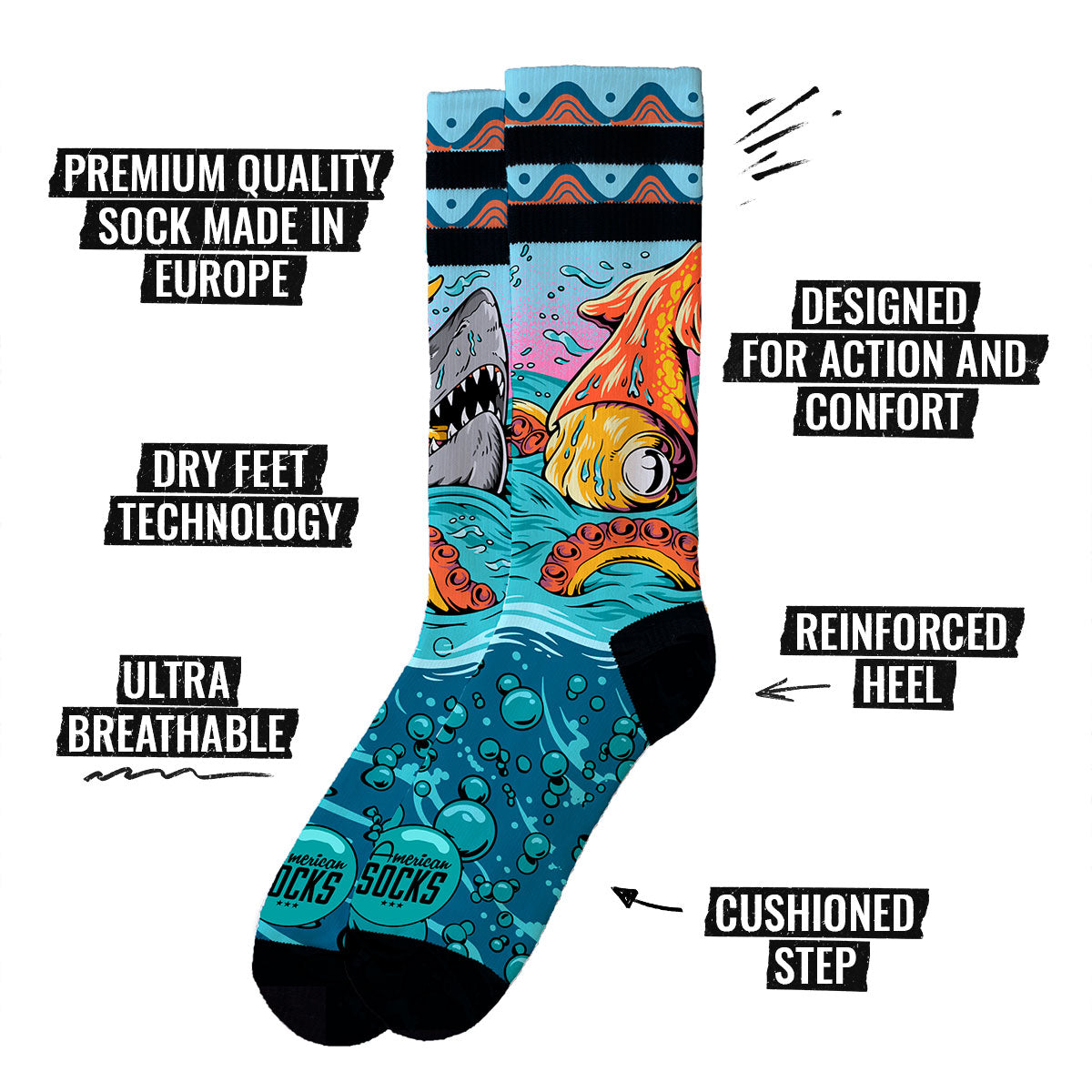 Image des spécifications des chaussettes de la Collection Signature d'American Socks