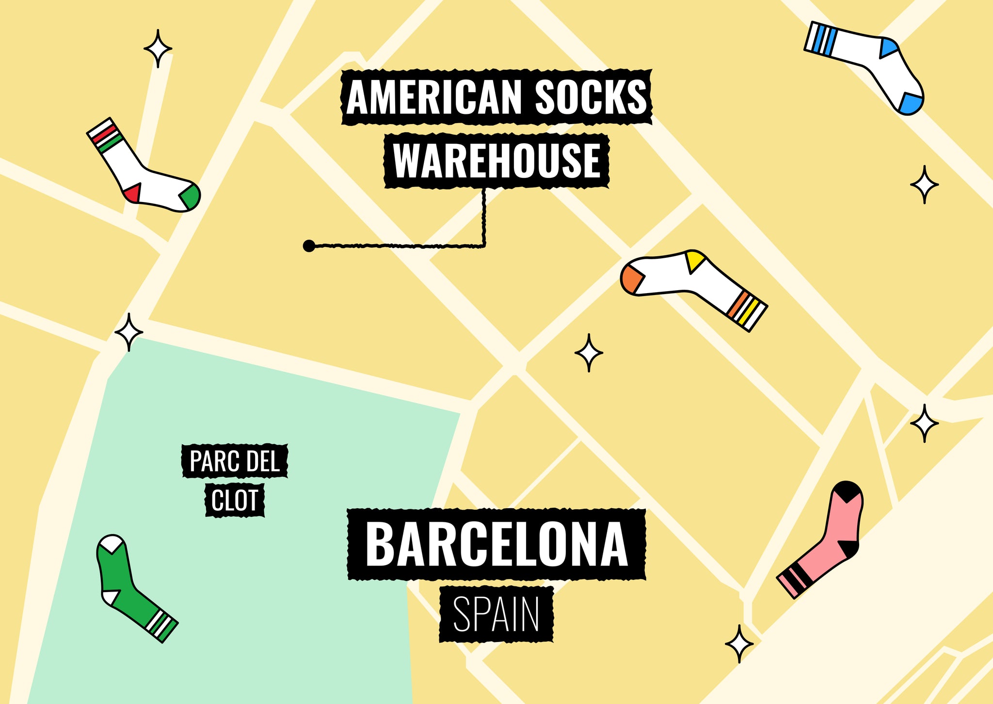 American Socks Warehouse Map