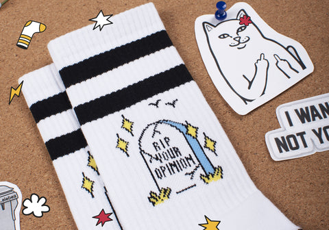 socks with tombstone american socks rip your opinion