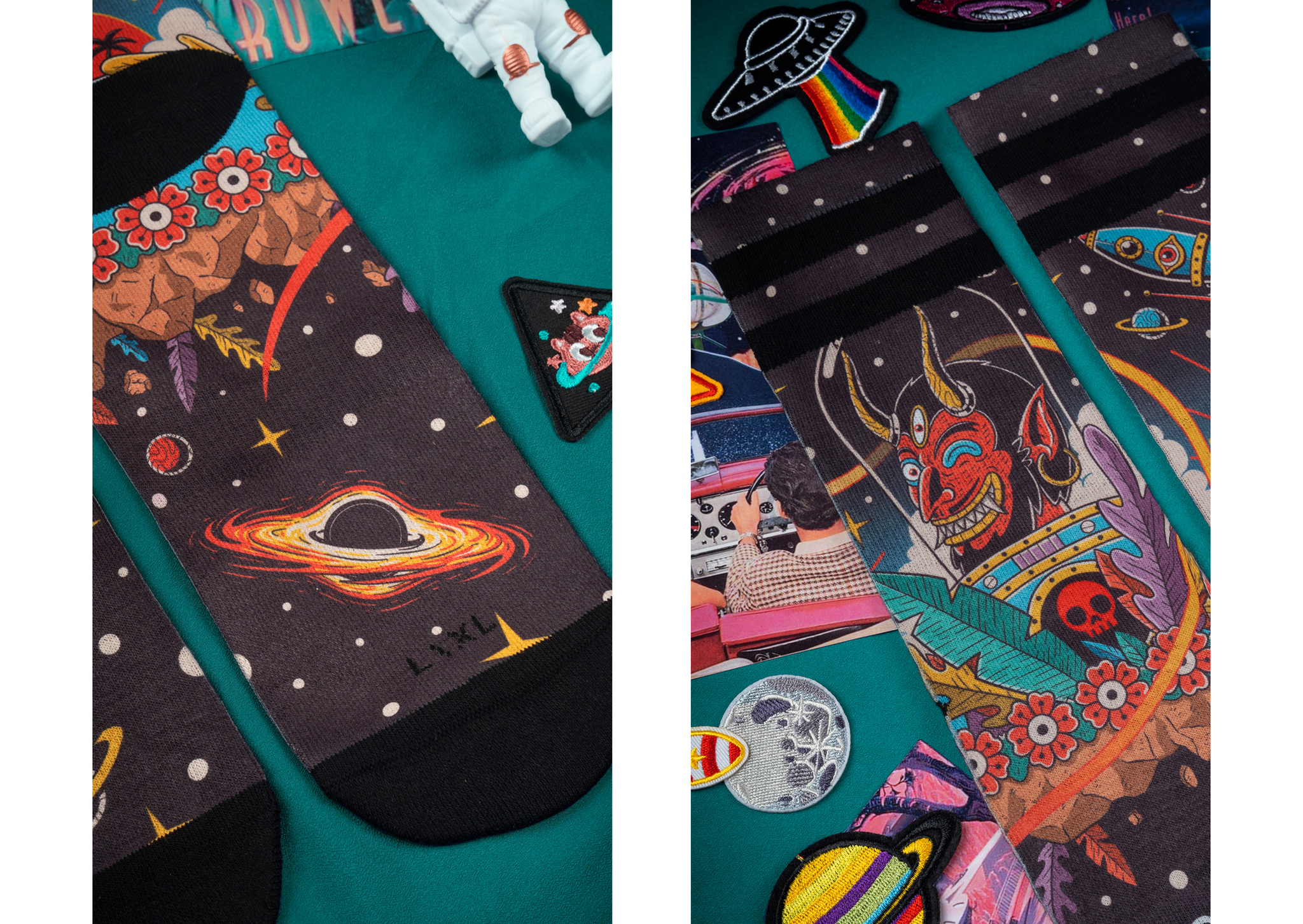 Space Holidays, a new signature sock from American Socks
