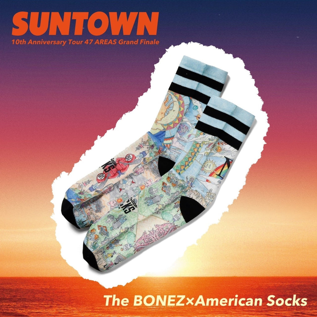 socks the bonez collaboration japan band american socks suntown