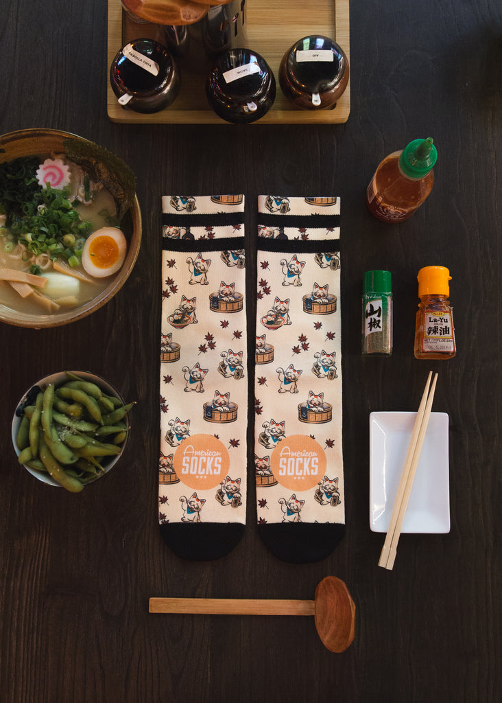 maneki neko american socks japanese japan Barcelona calcetines