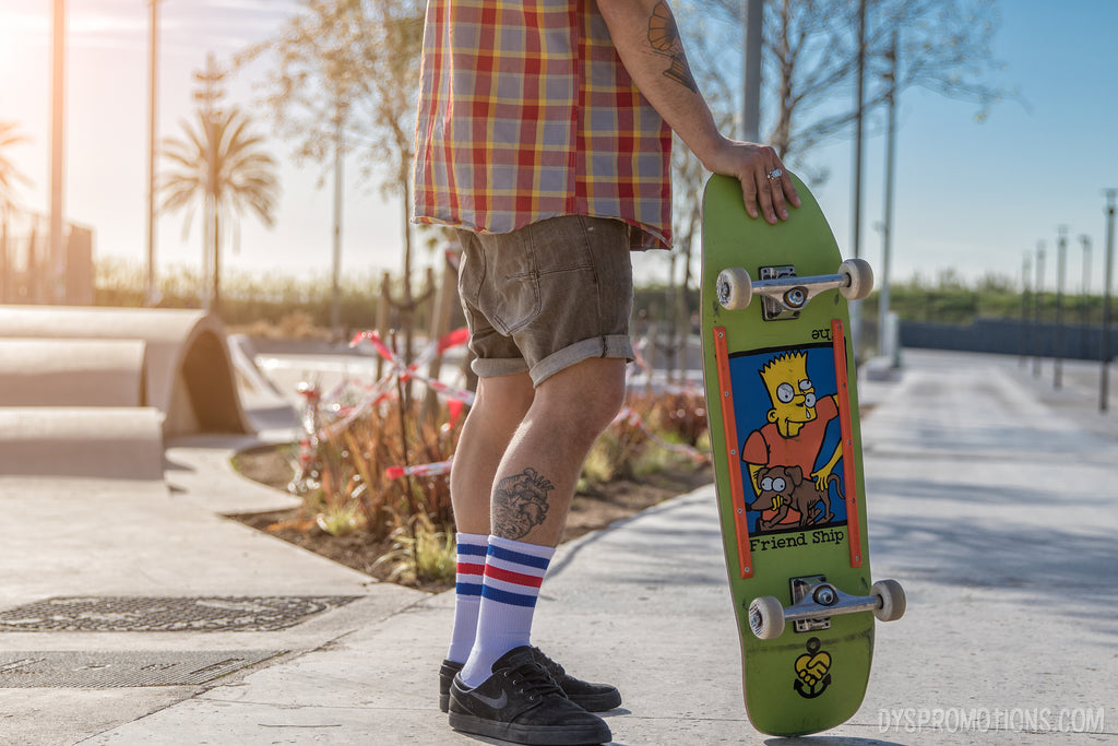 calcetines altos skate rallas american socks barcelona