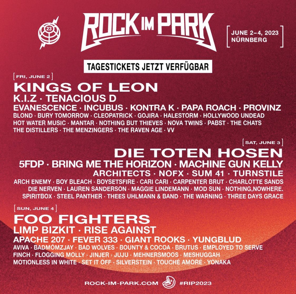 Rock im Park Line Up