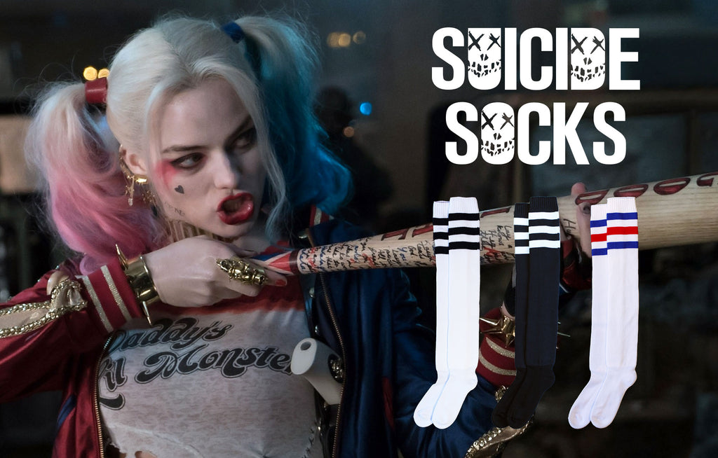 harley quinn socks suicide squad tube knee high american