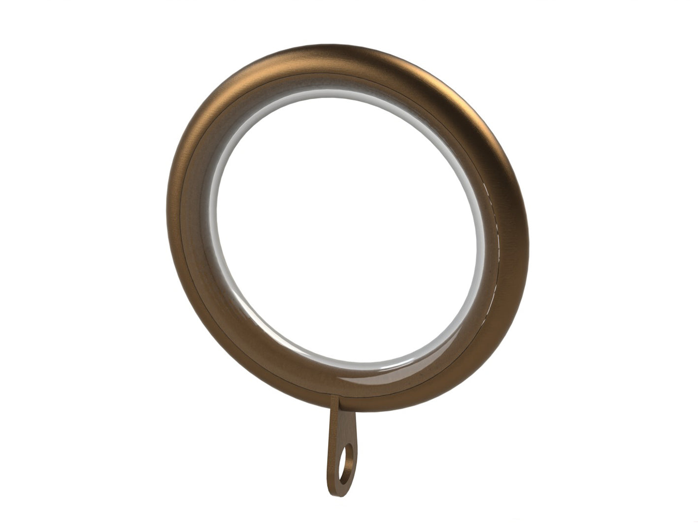 brushed bronze curtain rings for 19mm curtain pole by Walcot House