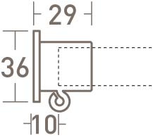 19mm recess bracket line drawing