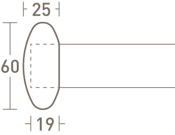 30mm elliptical finial dimensions