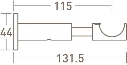 30mm stainless steel bracket extended dimensions