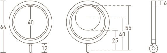 30mm curtain ring dimensions
