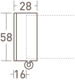 50mm recess bracket line drawing