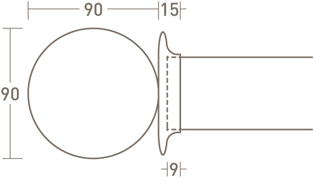 50mm ball finial dimensions