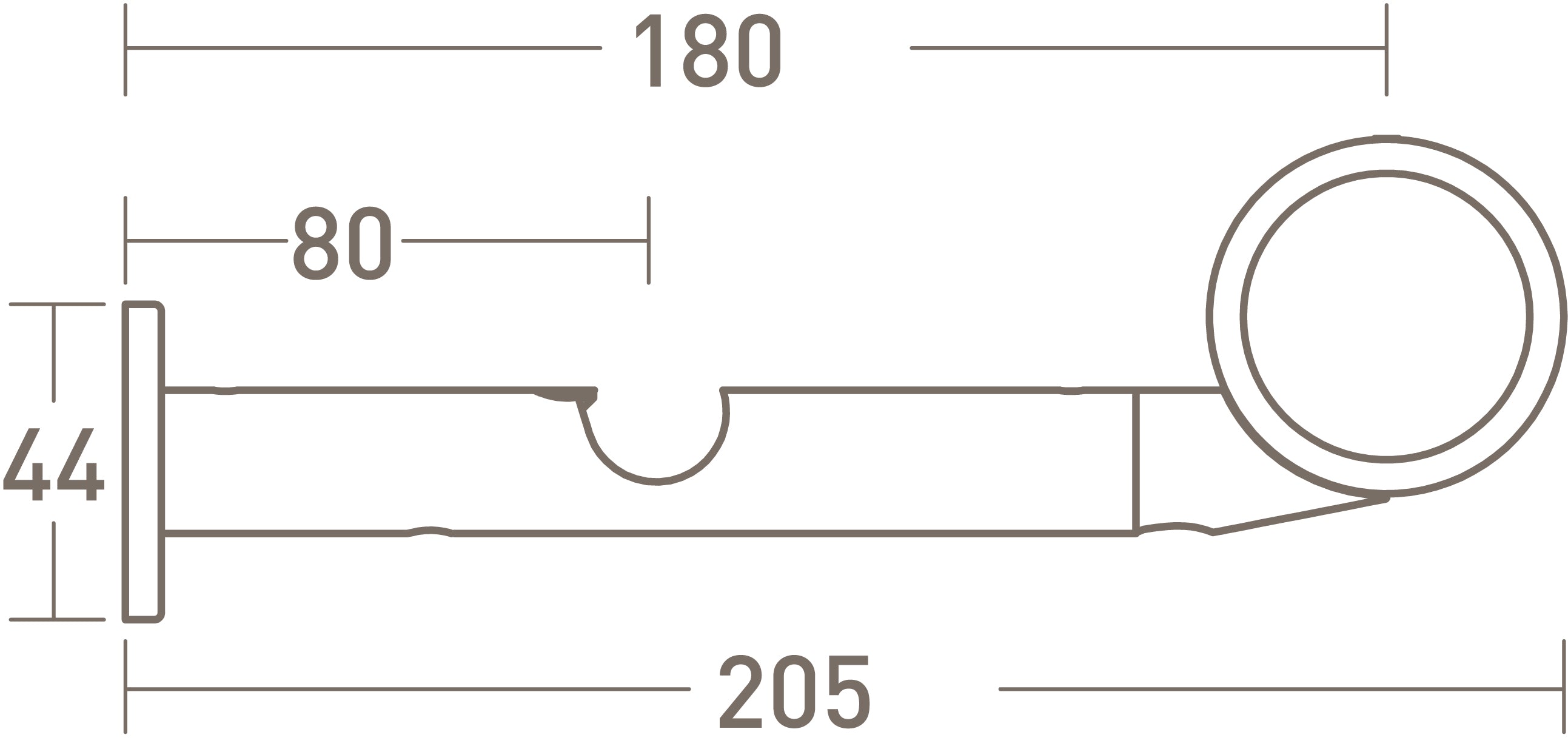 stainless steel double connector bracket by walcot house