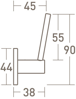 Extra support arm for brackets in 19mm, 30mm, and 50mm