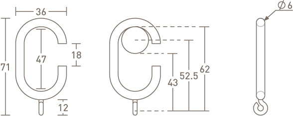 passing ring for 19mm pole by Walcot House