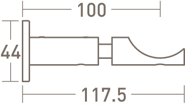 50mm stainless steel standard bracket dimensions - extended