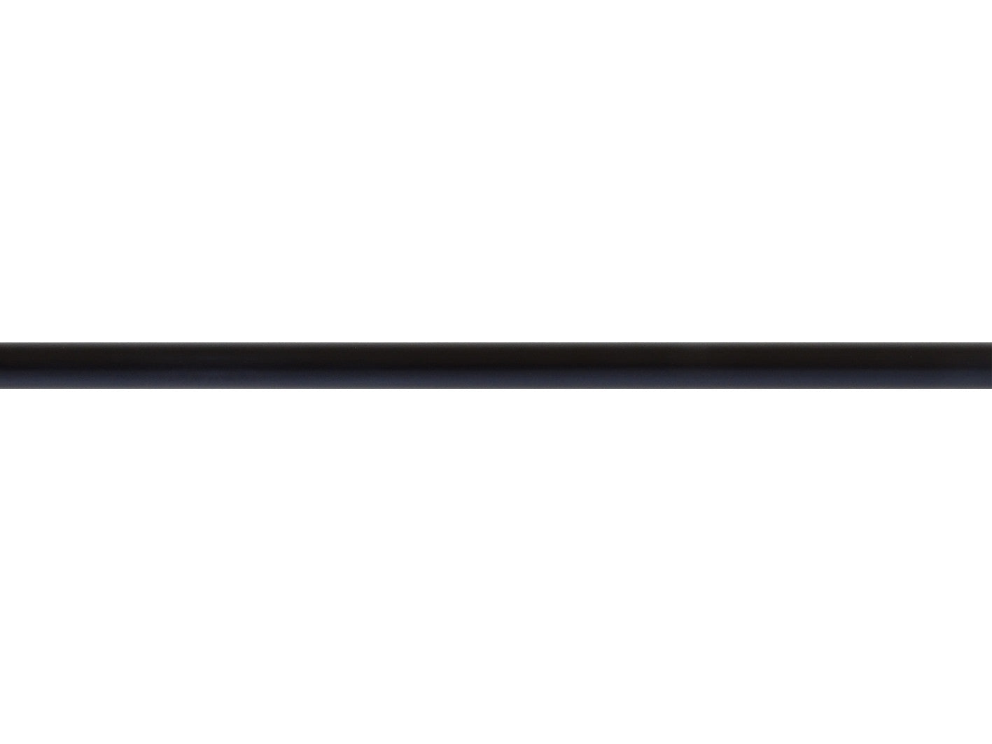 Quality Matt Black Metal Curtain Pole 19mm Diameter | Walcot House