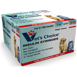 Vet S Choice U 100 Pet Insulin Syringes 31g 1cc 5 16 100 Bx Ema App