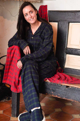 Women's Flannel Pyjamas - Green Tartan Blackwatch (LV6