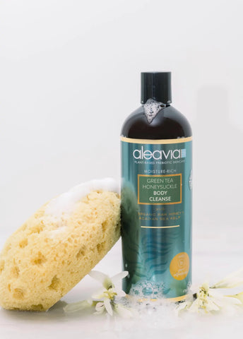 aleavia green tea honeysuckle body wash