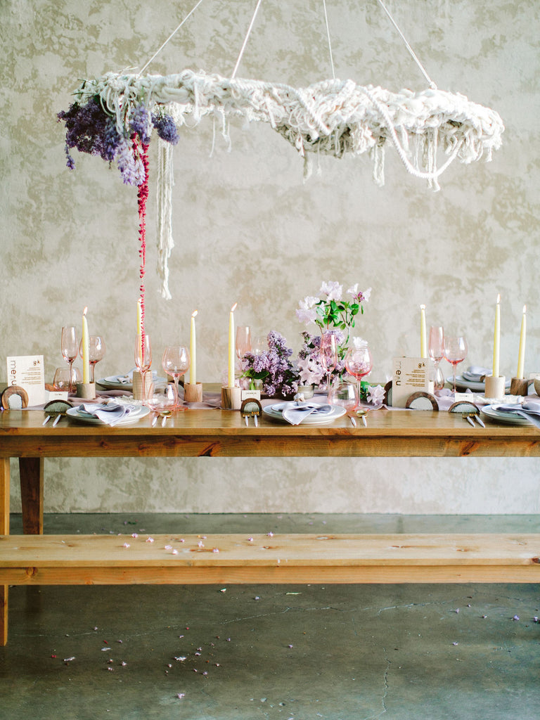 Ethereal Macramé Wedding table setting 