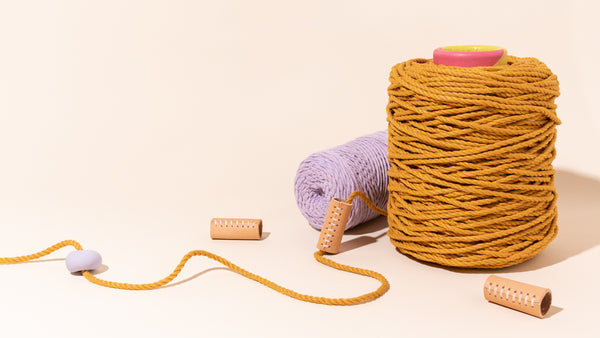 mustard rope and lavender string