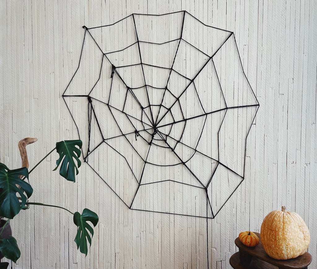 Spooky Fiber Spider Web Decoration