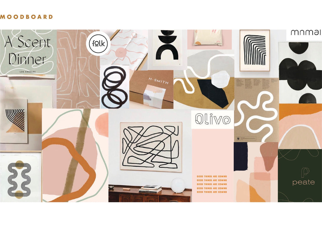 Modern Macramé Moodboard for stylish rebranding 2020