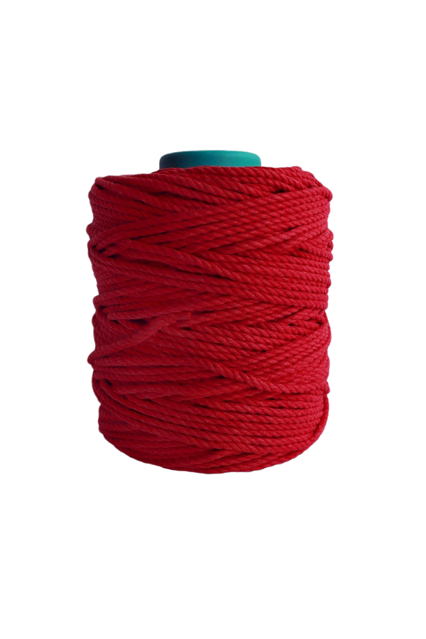 5mm Macramé Cord, Recycled Cotton - 100 Metre Roll. - Woolly Mahoosive Yarns