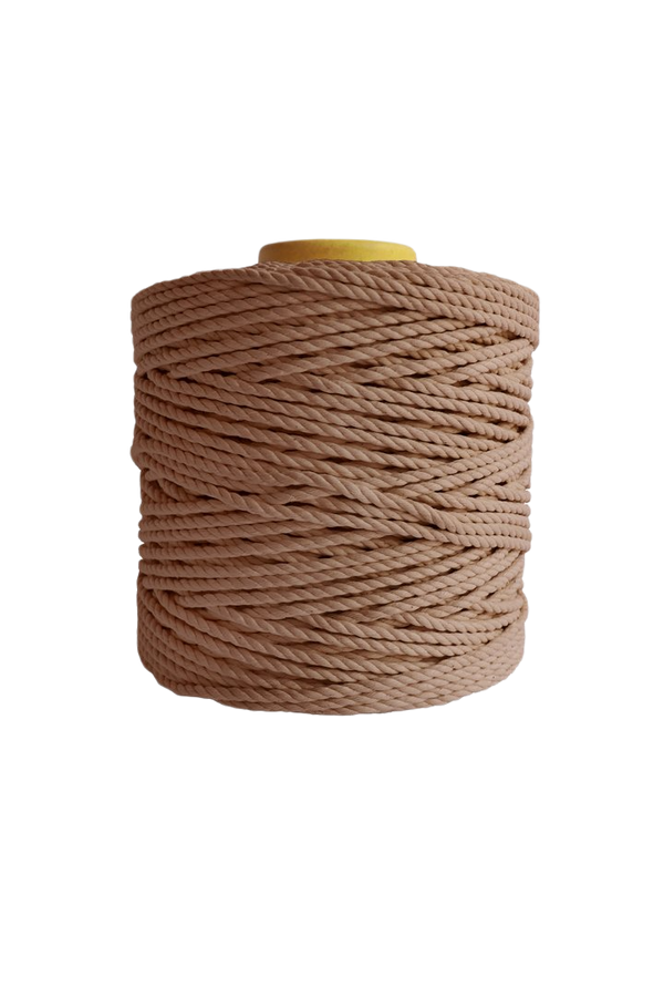 5mm Woolacombe Taupe recycled cotton macrame cord (100m)