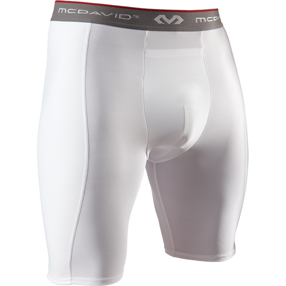 McDavid 7200 Double Layer Sliding Short With Youth Flex Cup White Reg1 ...