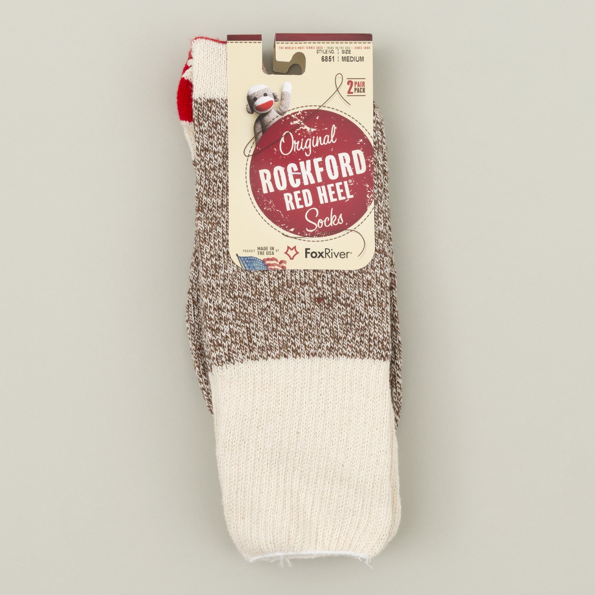 Rockford Red Heel Socks, Brown - The 