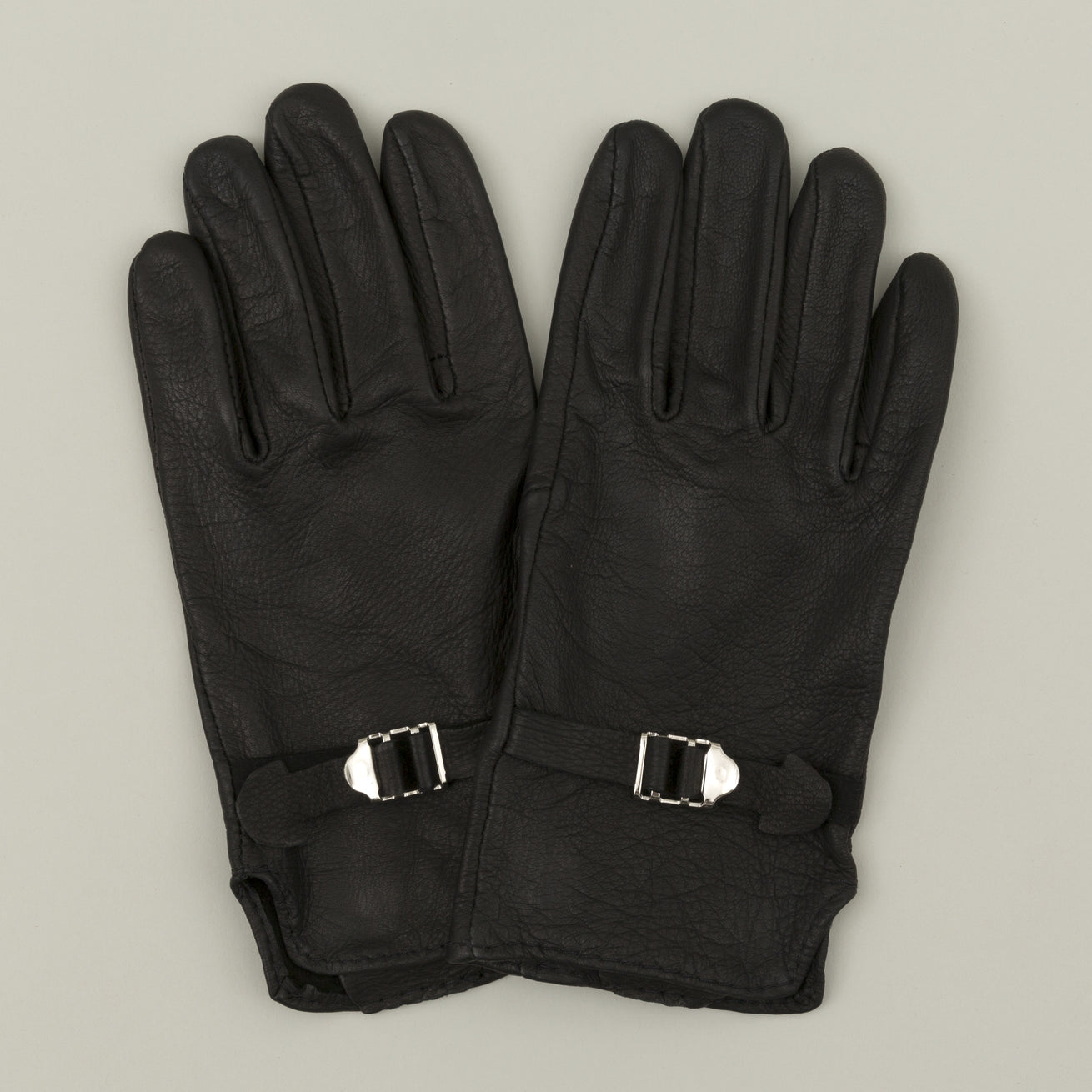 Deerskin Strap Gloves, Black - The Stronghold