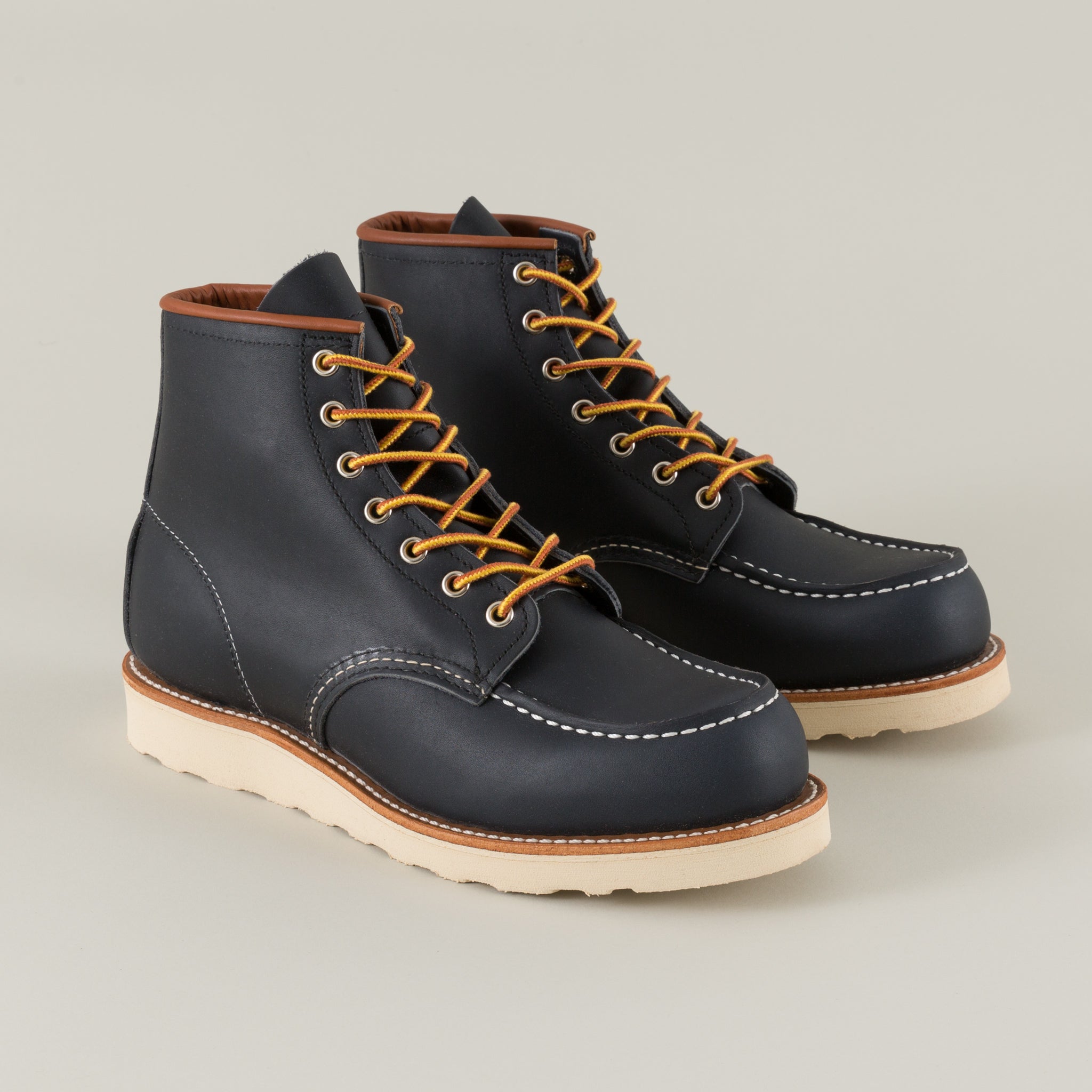 red wing moc toe navy