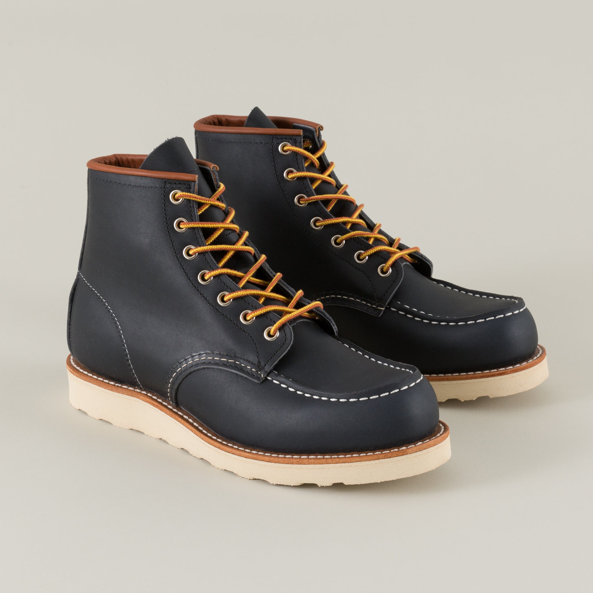 red wing moc toe green