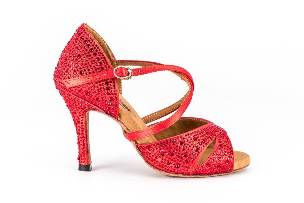 red latin dance shoes