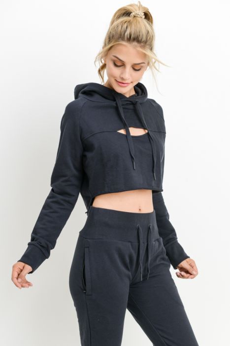 dance crop hoodie