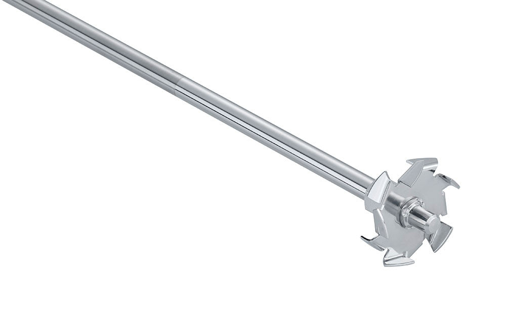 Spiral stirrer, 316L stainless steel. Shaft length 400mm x 8mm diameter.  Impeller width 50mm