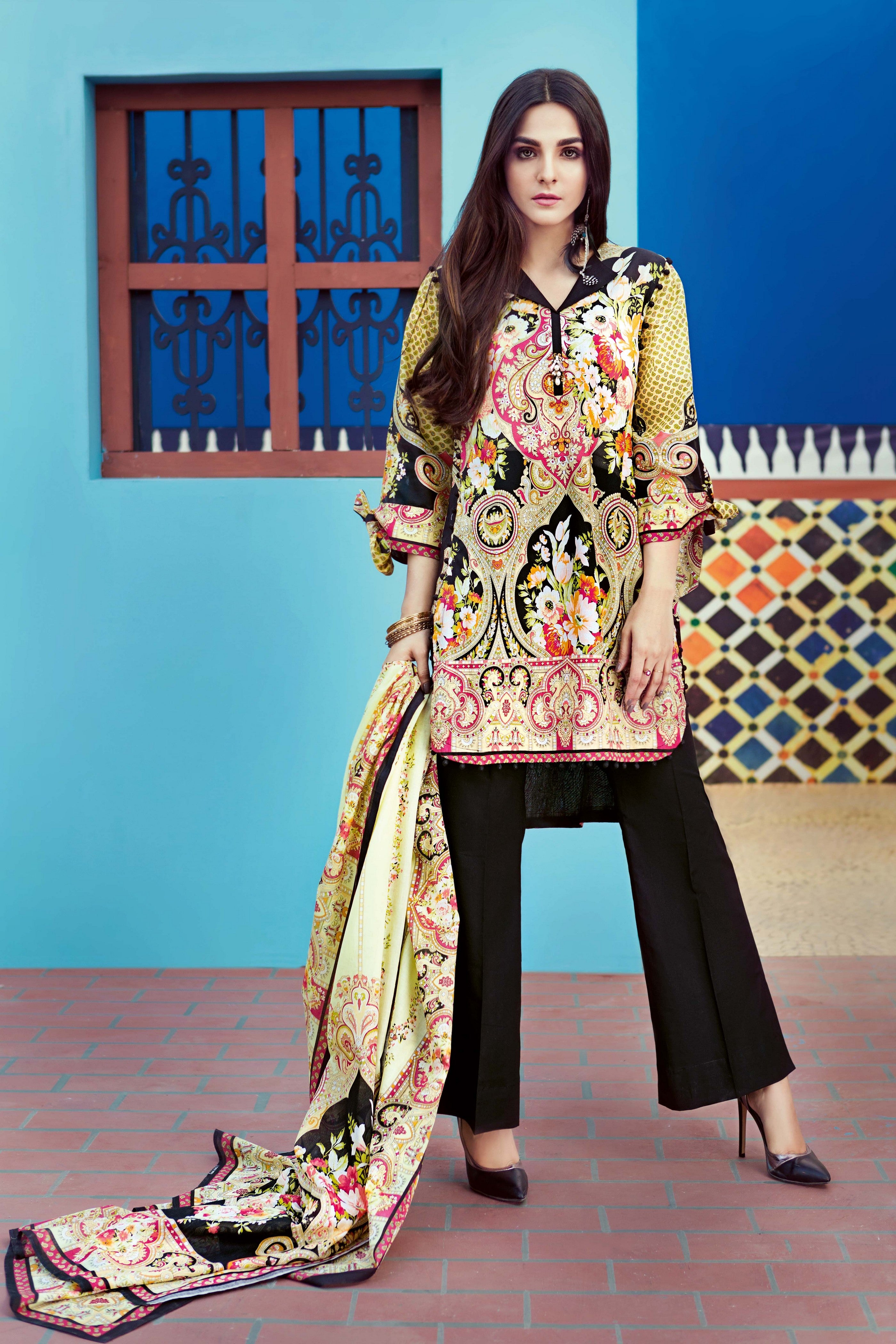 Gul Ahmed Stitched Lawn 2018 STITCHED 2 PIECE TL # 112 B