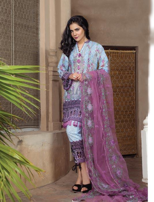 Khas Lawn Vol. 1 2018 Stitched 3 Piece Kne-7001