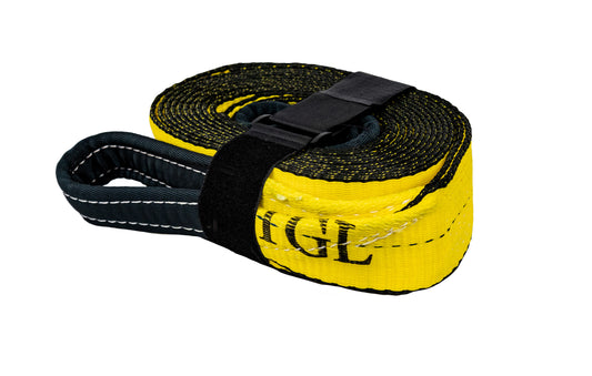 Heavy Duty Tow Strap 3x20' + Tree Saver Winch Strap 3x8' Value