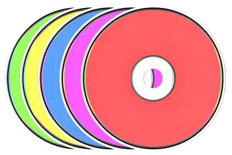 cds of different colors